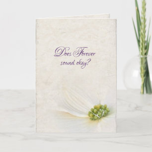 Engagement save the date flower card