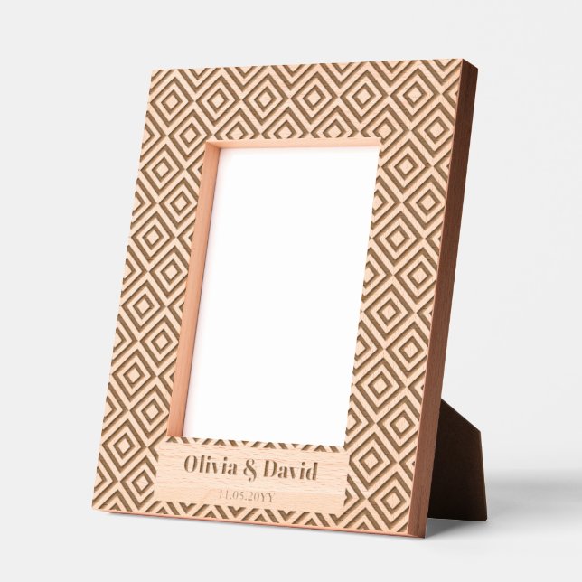 Engagement Wedding keepsake elegant Etched Frames (Left)