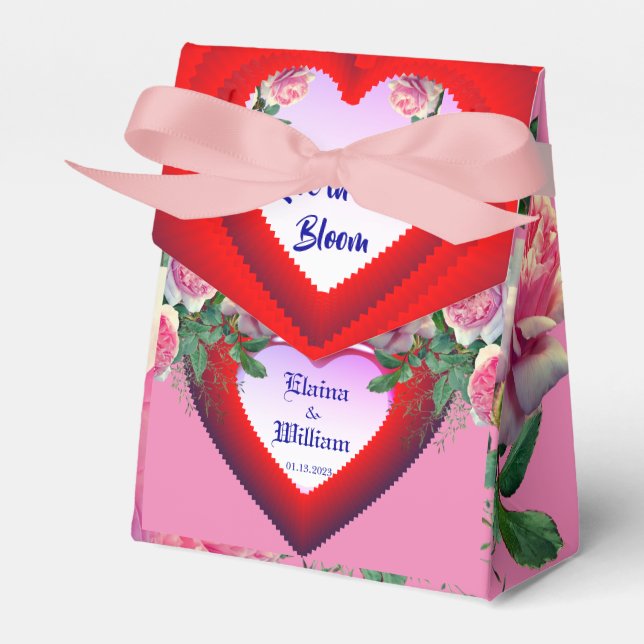 Engagement, Wedding, Love, Valentine, Baby Shower Favor Box (Front Side)