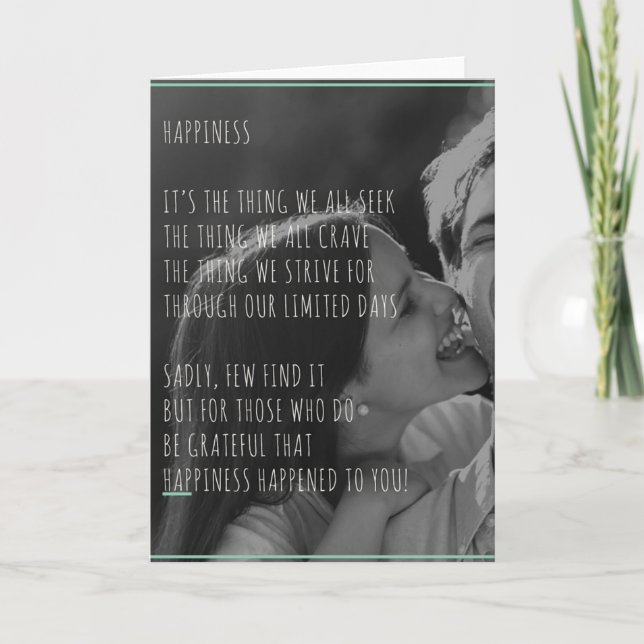 Engagement, Wedding or Anniversary Greetings Card (Front)