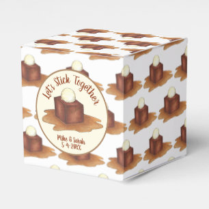 Engagement Wedding Party Sticky Toffee Pudding Favor Box