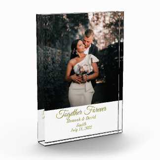 Engagement Wedding Photo and Name Block