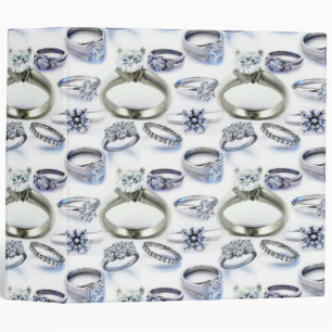 Engagement Wedding Rings Bling Notebook Binder