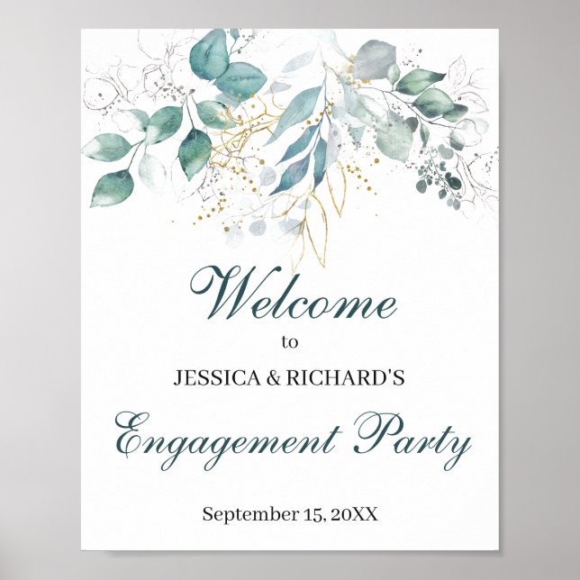 Engagement Welcome Poster Sign (Front)