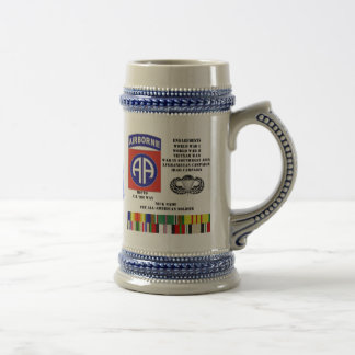 Engagements of the 82nd airborne division beer stein