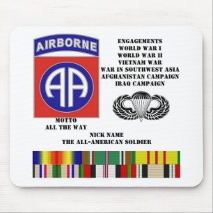 Engagements of the 82nd airborne division mouse pad