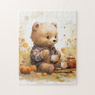 Engaging Bear Illustration Jigsaw Puzzle