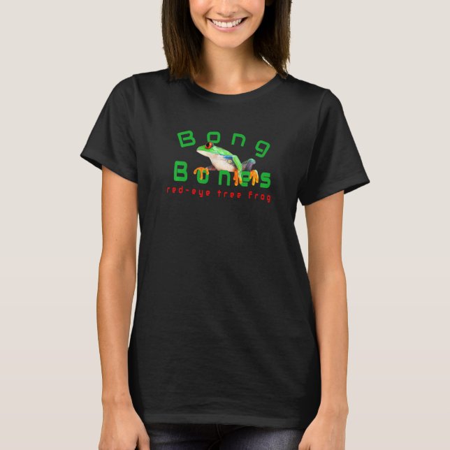 Engaging Bong Bones Red Eye Tree Frog T-Shirt (Front)