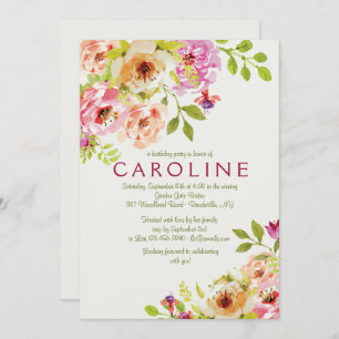 Engaging Floral Invitation
