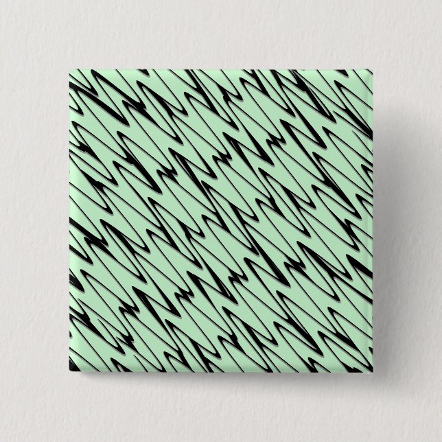 Engaging Mint Green Dynamic  2 Inch Square Button (Front)