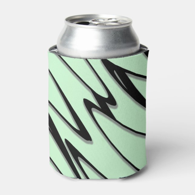 Engaging Mint Green Dynamic  Can Cooler (Can Front)