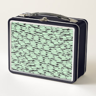 Engaging Mint Green Dynamic Metal Lunch Box