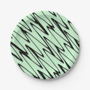 Engaging Mint Green Dynamic  Paper Plate