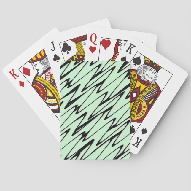Engaging Mint Green Dynamic  Playing Cards (Back)