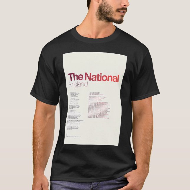 Engalnds Minimalist T-Shirt (Front)