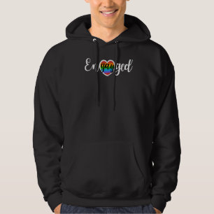 Engayged Gay Engagement Lgbtq I Said Yaaas Lesbia Hoodie