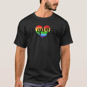 Engayged Gay Engagement Lgbtq I Said Yaaas Lesbia T-Shirt