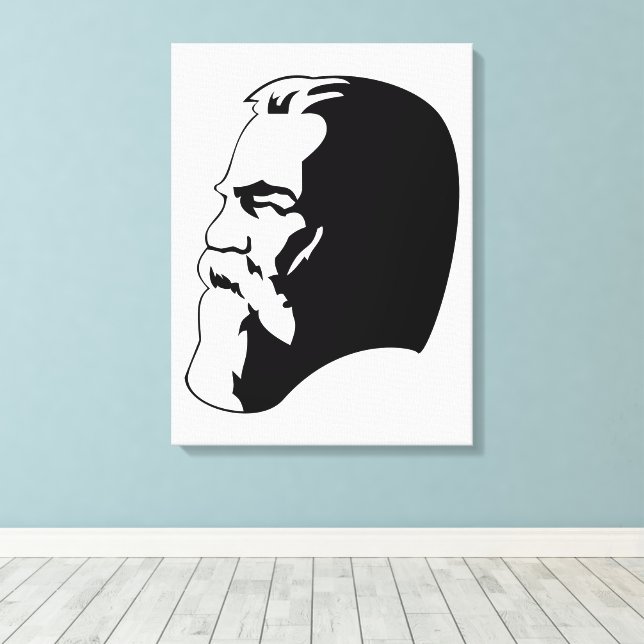 Engels, Communism, Socialism, Soviet Union Canvas Print (Insitu(Wood Floor))