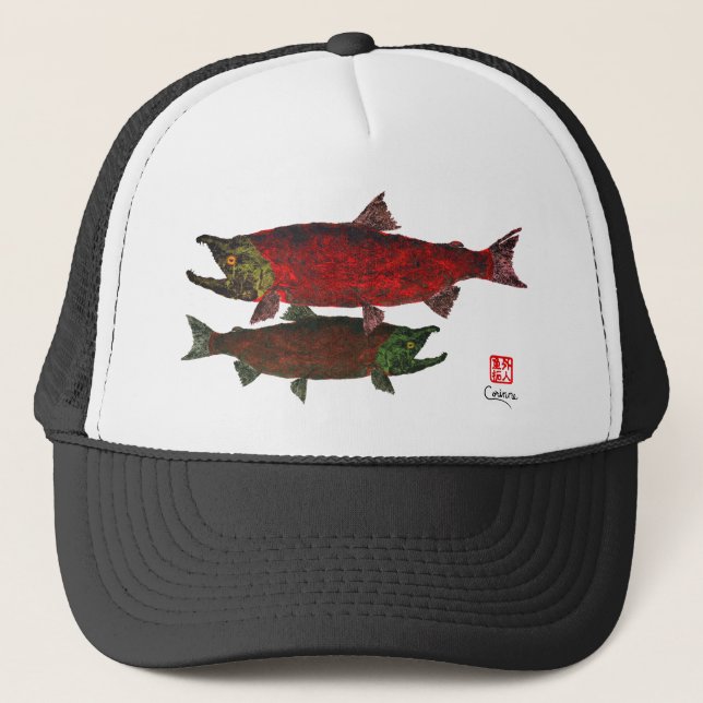 Engendrant le saumon - casquette de camionneur (Devant)