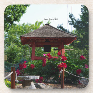 Enger Tower Japanese Peace Bell 6 plastic coasters