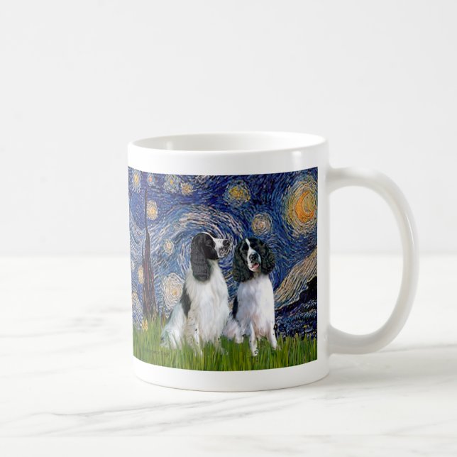 Engilsh Springer Pair - Starry Night Coffee Mug (Right)
