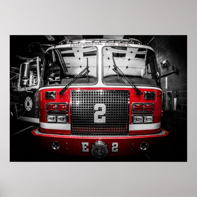 Engine 2 - Red Fisheye Poster - 28" x 20" (Front)