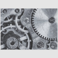 Engine Cogwheel Gears Grey Decoupage