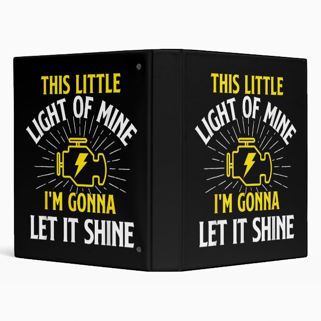 Engine Control Light - Car Guy Auto Mechanic Binder (Background)
