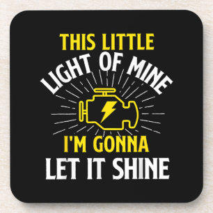Engine Control Light - Car Guy Auto Mechanic Coaster