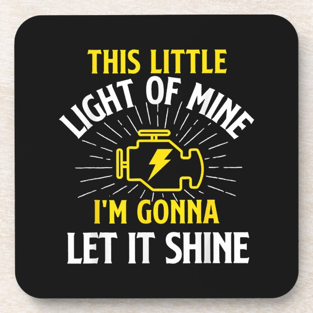 Engine Control Light - Car Guy Auto Mechanic Coaster (Front)