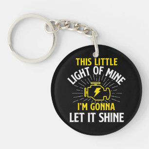 Engine Control Light - Car Guy Auto Mechanic Keychain