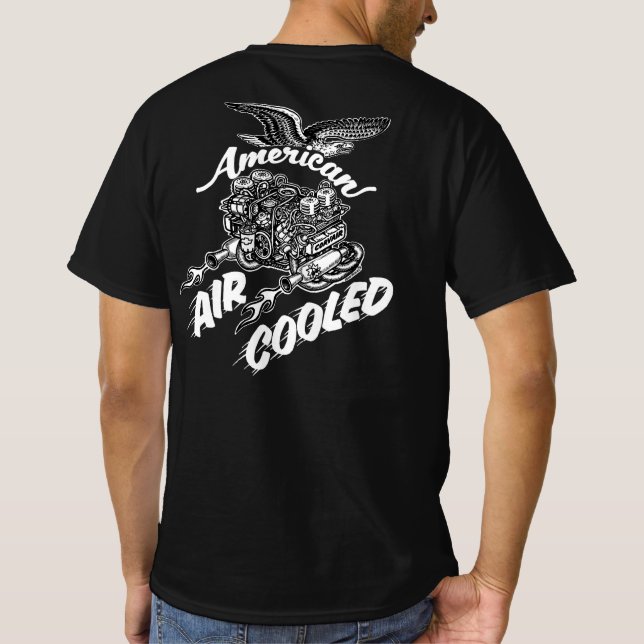 Engine Front American Air-Cooled Engine Corvair T-Shirt (Back)