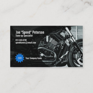 Engine Grey Motorbike Service Business Card