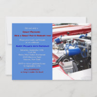 Engine Masculine Birthday Party Invitation