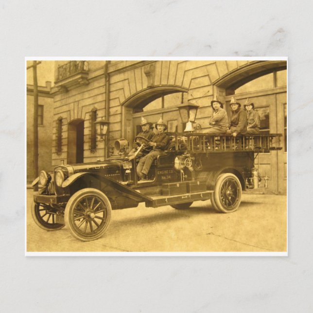 Engine No. 34 Vintage Fire Company Postcard (Front)