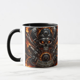Engine Piston Skull Biker Mug