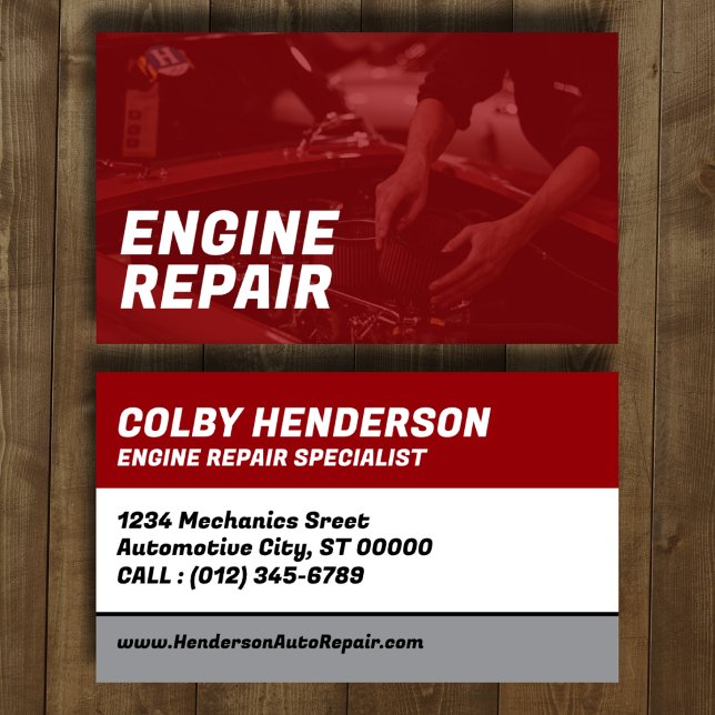 Engine Repair Business Card (Creator Uploaded)
