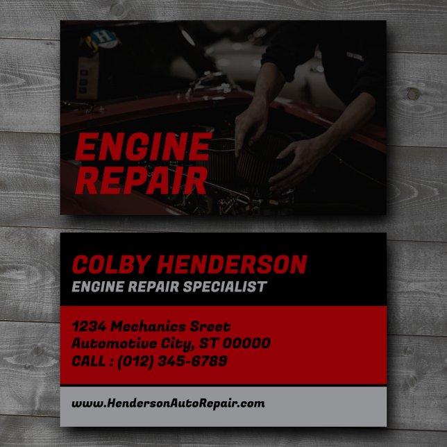 Engine Repair Specialist Custom Business Card (Creator Uploaded)