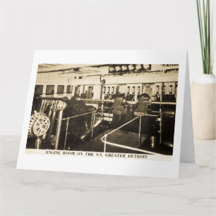 Engine Room on the S.S. Greater Detroit - D&C Line Card