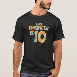 Engineer 10 Year Old Tenth Birthday Born 2012 Mast T-Shirt