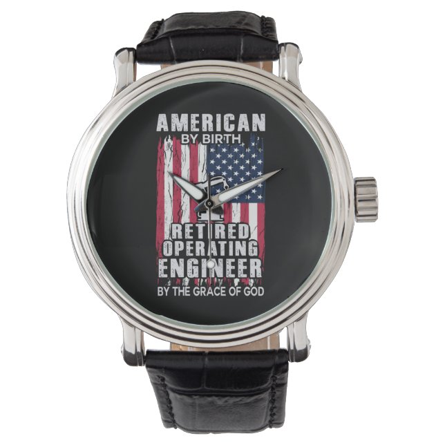 Engineer American Retired Operating Engineer Watch (Front)
