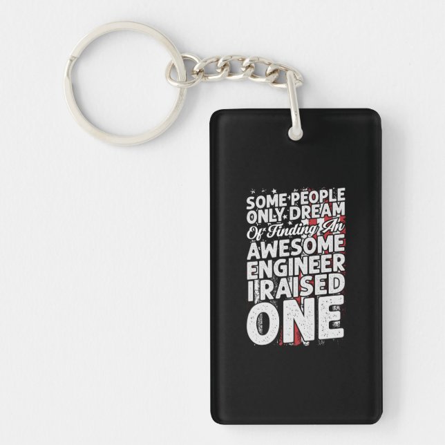 Engineer Art Awesome Engineer Keychain (Front)