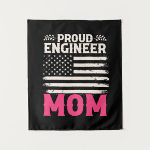 Engineer Art Proud Engineer Mom Tapestry