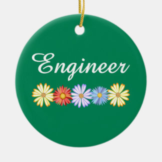 Engineer Asters Ceramic Ornament