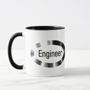 Engineer Black Oval  Mug