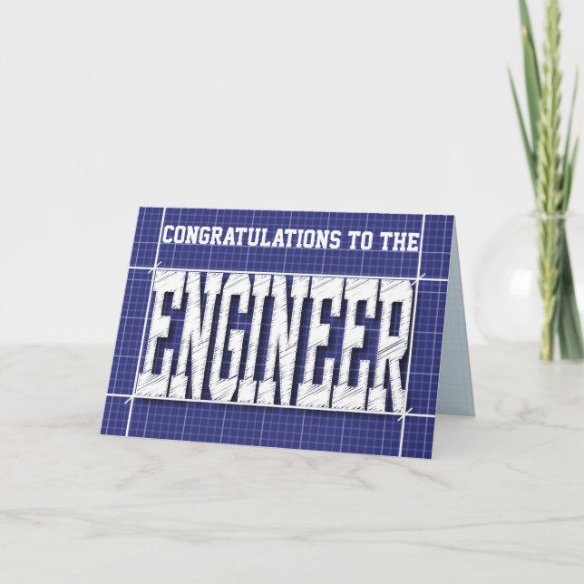Engineer Blue Print Generic Card (Front)