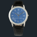 Engineer Blueprint Style Custom Monogram | Name Watch<br><div class="desc">A custom name monogram watch tailored to the engineer.</div>