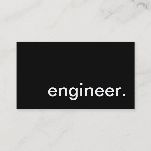 engineer. business card (Front)