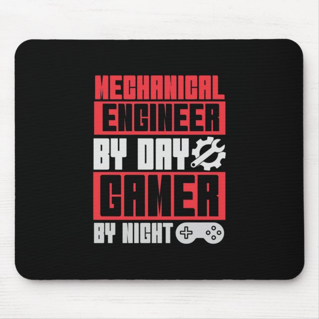Engineer By Day Gamer By Night Mouse Pad (Front)