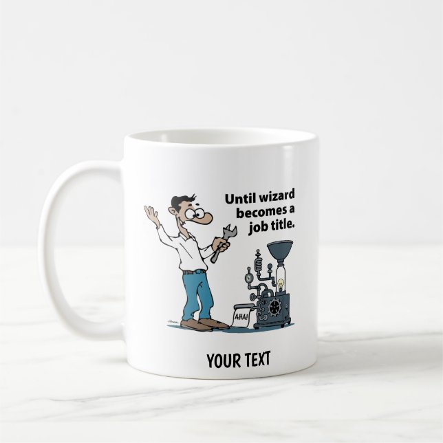 Engineer Cartoon  Man Coffee Mug (Left)